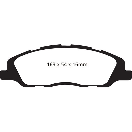 EBC Redstuff передние тормозные колодки для Ford Mustang (mk5) 4.6L/5.0L (под 336мм диск)