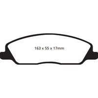 EBC Greenstuff передние тормозные колодки для Ford Mustang (mk5) 3.7/4.0L (под 293/316мм диск)