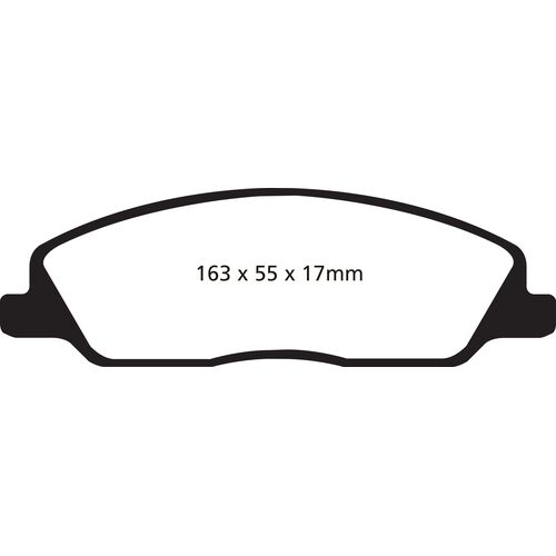 EBC Greenstuff передние тормозные колодки для Ford Mustang (mk5) 3.7/4.0L (под 293/316мм диск) EBC Greenstuff передние тормозные колодки для Ford Mustang (mk5) 3.7/4.0L (под 293/316мм диск)