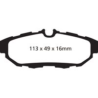 EBC Greenstuff задние тормозные колодки для Ford Mustang (mk5) 3.7/4.0/4.6/5.0L (под 300мм диск)