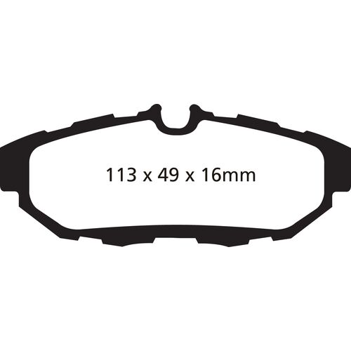 EBC Redstuff задние тормозные колодки для Ford Mustang (mk5) 3.7/4.0/4.6/5.0L (под 300мм диск) EBC Redstuff задние тормозные колодки для Ford Mustang (mk5) 3.7/4.0/4.6/5.0L (под 300мм диск)