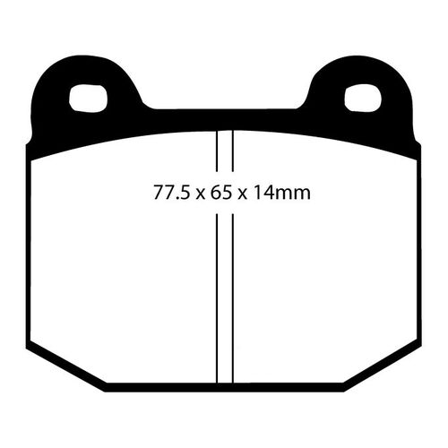 EBC Redstuff передние тормозные колодки для Lotus Exige (mk1-2)/Elise (mk1-3)/Europa/2Eleven/CATERHAM 7 (под 288мм диск)
