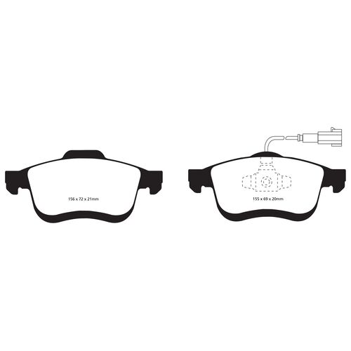 EBC Redstuff передние тормозные колодки DP32010C