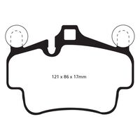 EBC Redstuff передние тормозные колодки для Porsche Cayman S/Boxster S (987)/997 Carrera (05-09)