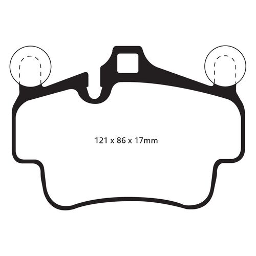EBC Redstuff передние тормозные колодки для Porsche Cayman S/Boxster S (987)/997 Carrera (05-09)