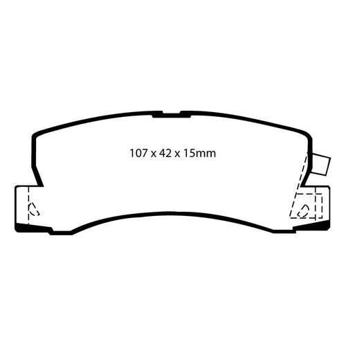 EBC Redstuff задние тормозные колодки для Toyota Camry (v10/v20)/Celica (st16/st20)/Harrier