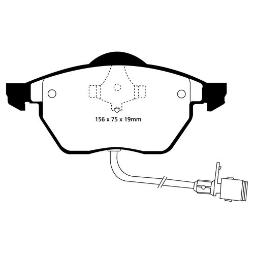 EBC Redstuff передние тормозные колодки DP3836C