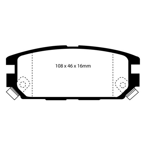 EBC Redstuff задние тормозные колодки для Mitsubishi Galant/Legnum VR4/Lancer Evolution 4-5/GTO/3000GT