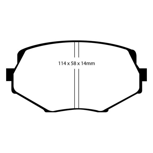 EBC Yellowstuff передние тормозные колодки для Mazda MX5 (mk1/mk2) (94-05)