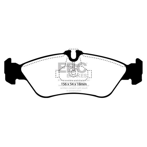 EBC Yellowstuff задние тормозные колодки DP41070/2R EBC Yellowstuff задние тормозные колодки DP41070/2R