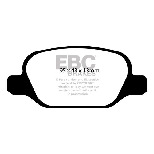EBC Yellowstuff задние тормозные колодки DP41338R EBC Yellowstuff задние тормозные колодки DP41338R