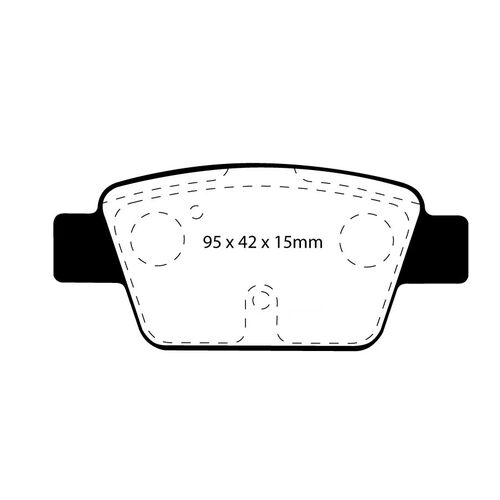 EBC Yellowstuff задние тормозные колодки DP41381R