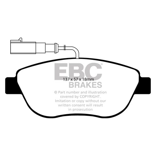 EBC Yellowstuff передние тормозные колодки DP41383R