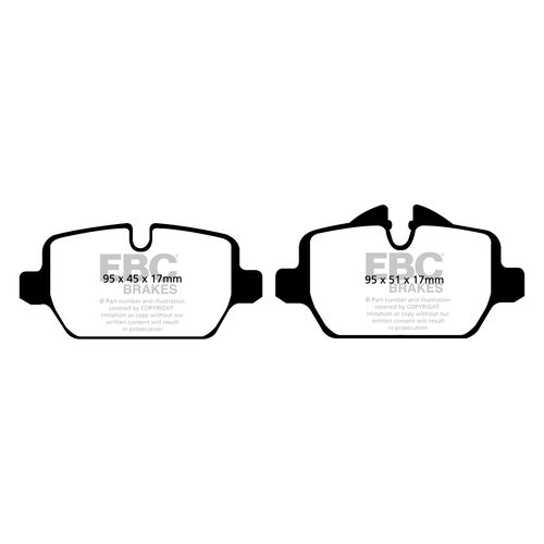 EBC Yellowstuff задние тормозные колодки для BMW 1/3-series 316/318/320 (E81/E87/E90) (под 280/296мм диск) EBC Yellowstuff задние тормозные колодки для BMW 1/3-series 316/318/320 (E81/E87/E90) (под 280/296мм диск)
