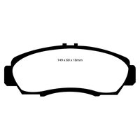 EBC Yellowstuff передние тормозные колодки для Honda Accord Euro R/Civic (mk7-8)/Stream/FRV/Legend/Odyssey (под 300/282мм диск)