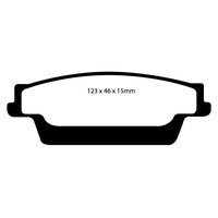 EBC Yellowstuff задние тормозные колодки для Cadillac CTS/SRX/STS 3.6/4.6L (Performance Package) (05-11)