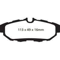EBC Yellowstuff задние тормозные колодки для Ford Mustang (mk5) 3.7/4.0/4.6/5.0L (под 300мм диск)