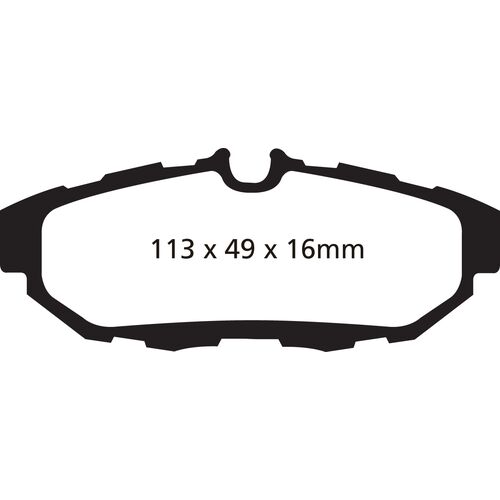EBC Yellowstuff задние тормозные колодки для Ford Mustang (mk5) 3.7/4.0/4.6/5.0L (под 300мм диск)