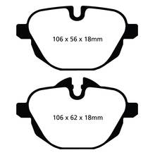 EBC Yellowstuff задние тормозные колодки для BMW 5,7-ser/X3/X4/Z4/i8 (F10/G30/G11/G12/F25/G01/F26/E89) (под 330мм диск)