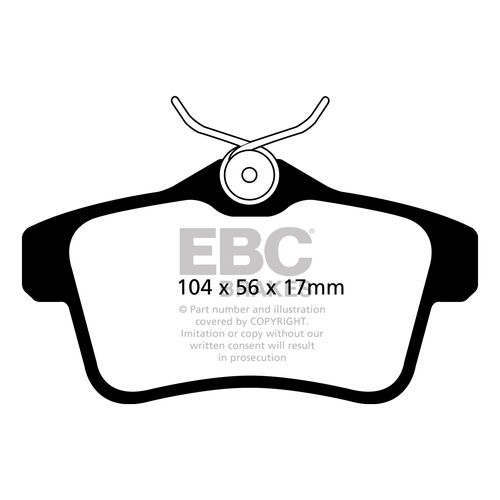 EBC Yellowstuff задние тормозные колодки для Peugeot RCZ/308/3008/Citroen C4/DS4/DS5