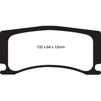 EBC Yellowstuff задние тормозные колодки для Jaguar XKR/XKRS (09-14)/Noble M600 (Alcon)