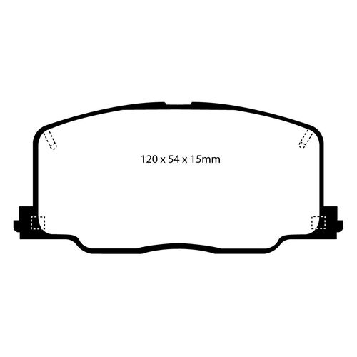 EBC Yellowstuff передние тормозные колодки DP4725R