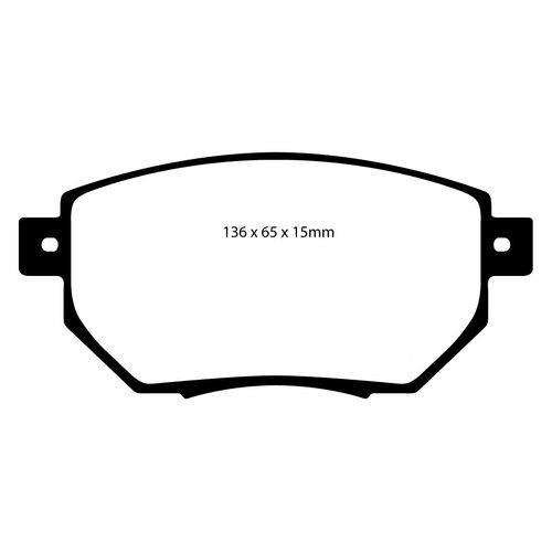 EBC Greenstuff передние тормозные колодки для INFINITI FX35/FX45/Murano (03-05) (Скобы) EBC Greenstuff передние тормозные колодки для INFINITI FX35/FX45/Murano (03-05) (Скобы)