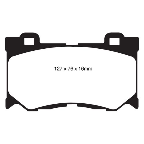 EBC Greenstuff Передние тормозные колодки для Infiniti QX70/G37/FX37/FX50/M56/Nissan 370Z (Akebono)
