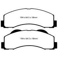 EBC Greenstuff передние тормозные колодки для Ford F150 (10-14)/Expedition/Lincoln Navigator (10+)
