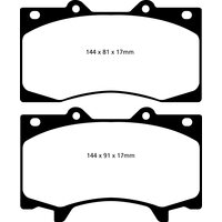 EBC Greenstuff передние тормозные колодки для Nissan Patrol Y62 (10-16)