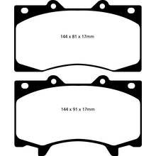 EBC Greenstuff передние тормозные колодки для Nissan Patrol Y62 (10-16)
