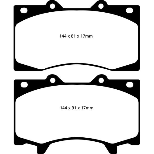 EBC Greenstuff передние тормозные колодки для Nissan Patrol Y62 (10-16)