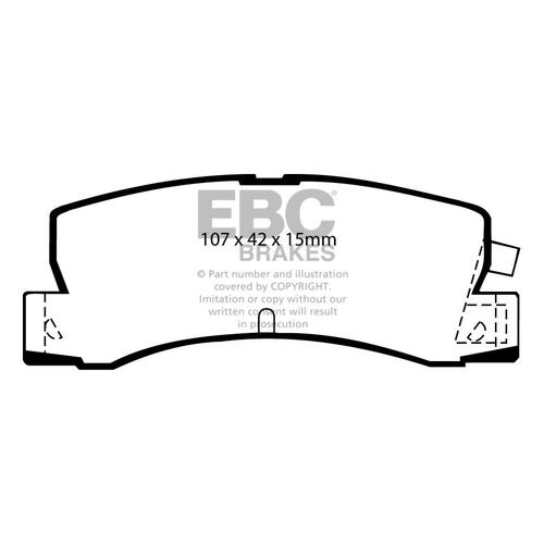 EBC Ultimax задние колодки DP629 EBC Ultimax задние колодки DP629