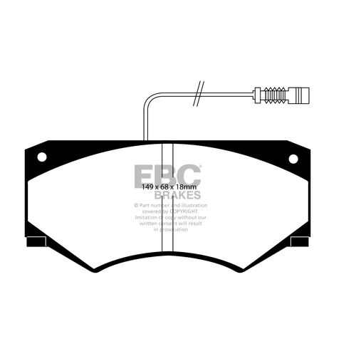 EBC Ultimax передние тормозные колодки DP786 EBC Ultimax передние тормозные колодки DP786