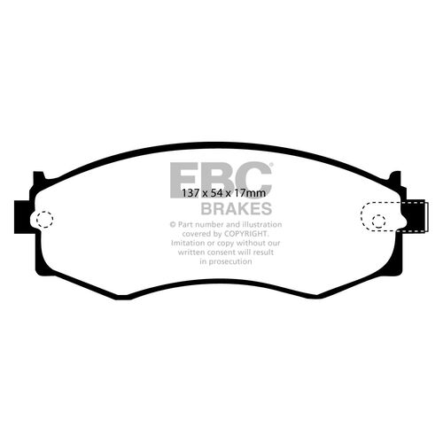 EBC Ultimax передние тормозные колодки для Nissan 200sx S13/Skyline R32-R33 2.0L/Primera (w10)/Pulsar EBC Ultimax передние тормозные колодки для Nissan 200sx S13/Skyline R32-R33 2.0L/Primera (w10)/Pulsar