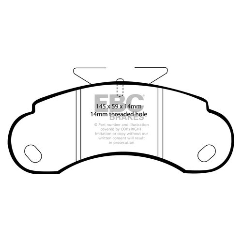 EBC Ultimax передние тормозные колодки DP832 EBC Ultimax передние тормозные колодки DP832