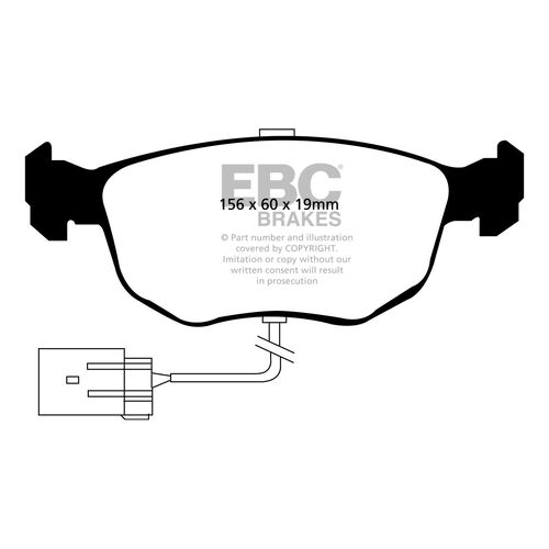 EBC Ultimax передние тормозные колодки DP956