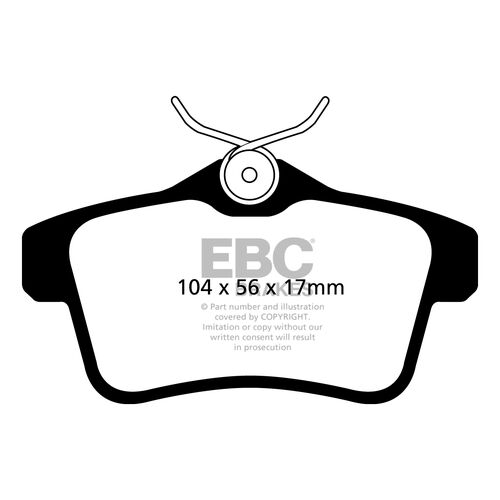 EBC Ultimax задние тормозные колодки для Peugeot RCZ/308/3008/Citroen C4/DS4/DS5