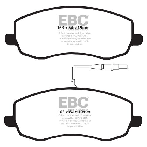 EBC Ultimax передние тормозные колодки DPX2062 EBC Ultimax передние тормозные колодки DPX2062