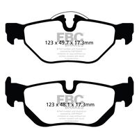 EBC Ultimax задние тормозные колодки для BMW 1/3-series/X1 318-325 (E82/E87/E90/E92/E84) (под 300/336мм диск)