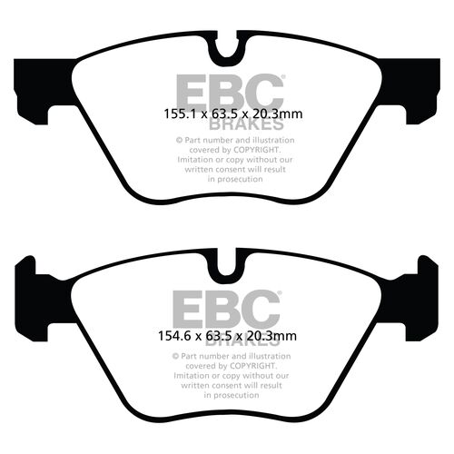 EBC Ultimax передние тормозные колодки для BMW 520/528 (F10/F11) (под 330мм диск) EBC Ultimax передние тормозные колодки для BMW 520/528 (F10/F11) (под 330мм диск)