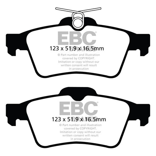 EBC Ultimax задние колодки DPX2121 EBC Ultimax задние колодки DPX2121