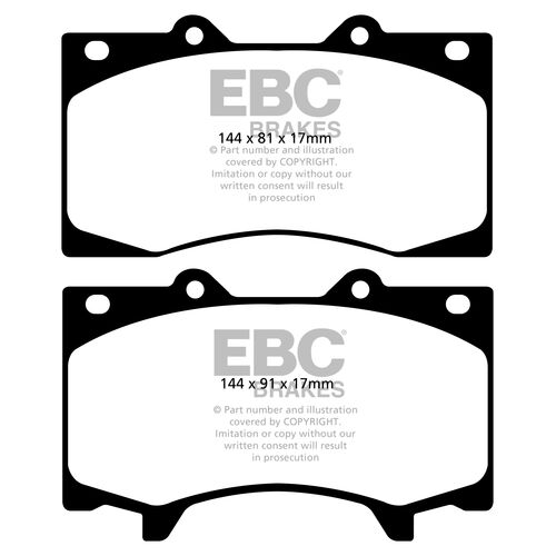 EBC Ultimax передние тормозные колодки для Nissan Patrol Y62 (10-16)