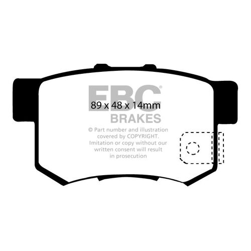 EBC Ultimax задние тормозные колодки для Honda Civic Type-R/ S2000/Accord Euro R/ Integra Type-R