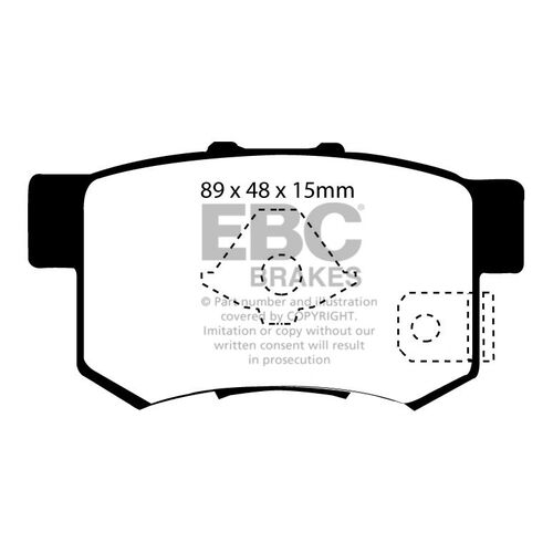 EBC Yellowstuff задние тормозные колодки для Honda Accord 8/9/CRV/FRV (2008-2015) (под 282/305мм диск)