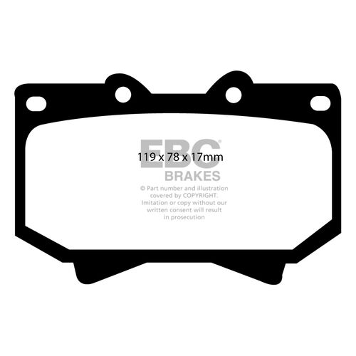 EBC Ultimax передние тормозные колодки для Toyota Land Cruiser 100/70/79 EBC Ultimax передние тормозные колодки для Toyota Land Cruiser 100/70/79