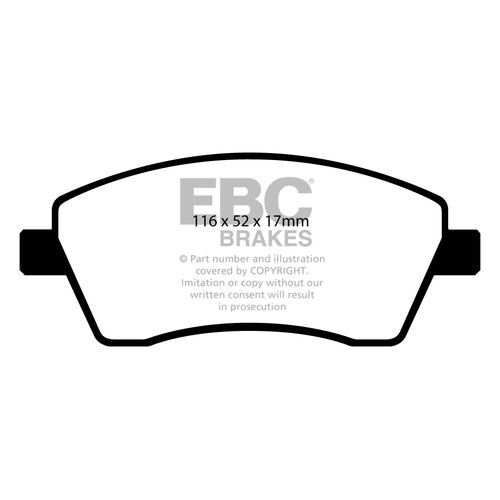 EBC Ultimax передние тормозные колодки для Renault Clio (mk3/mk4)/Logan/Duster/Lada Largus/Vesta/Nissan Micra (k12/k14)/Note EBC Ultimax передние тормозные колодки для Renault Clio (mk3/mk4)/Logan/Duster/Lada Largus/Vesta/Nissan Micra (k12/k14)/Note