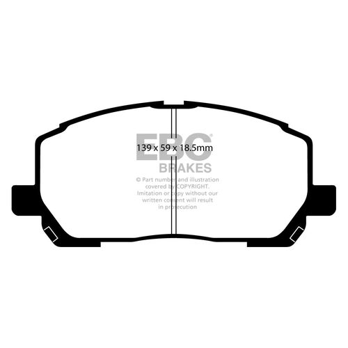 EBC Ultimax передние тормозные колодки для Lexus RX300/Toyota Highlander (00-08) EBC Ultimax передние тормозные колодки для Lexus RX300/Toyota Highlander (00-08)