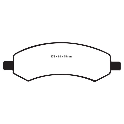 EBC Ultimax передние тормозные колодки Dodge RAM 1500/Durango/Dakota/Mitsubishi Raider