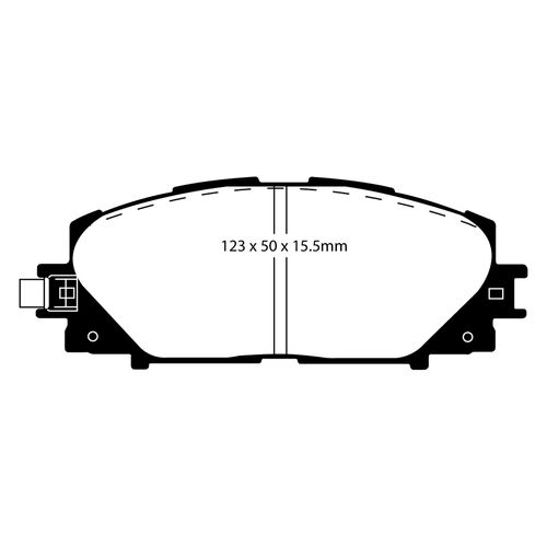 EBC Ultimax передние тормозные колодки для Lexus CT200h/Toyota Prius (2009+)